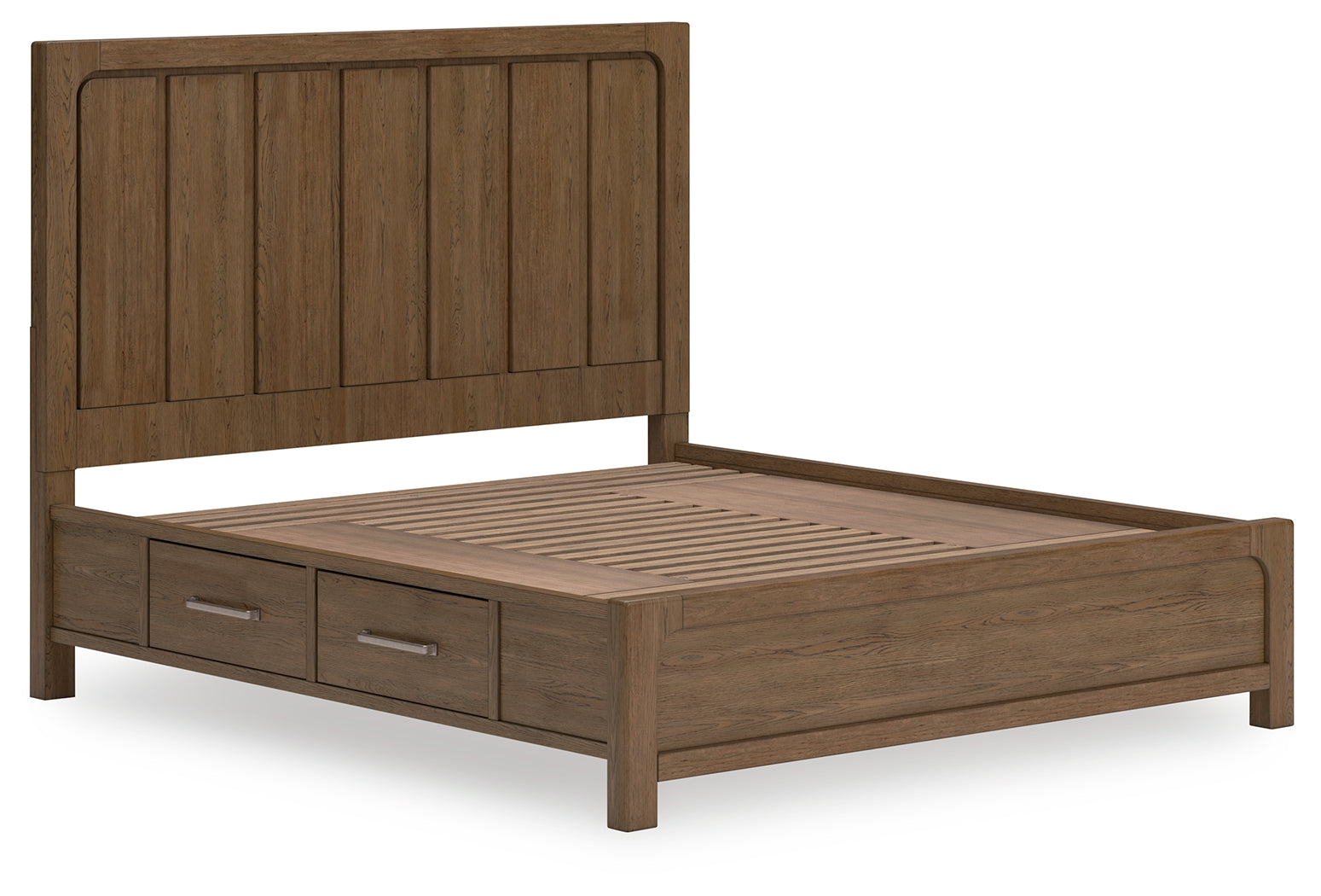 Cabalynn King Panel Bed with Storage, Dresser and Mirror