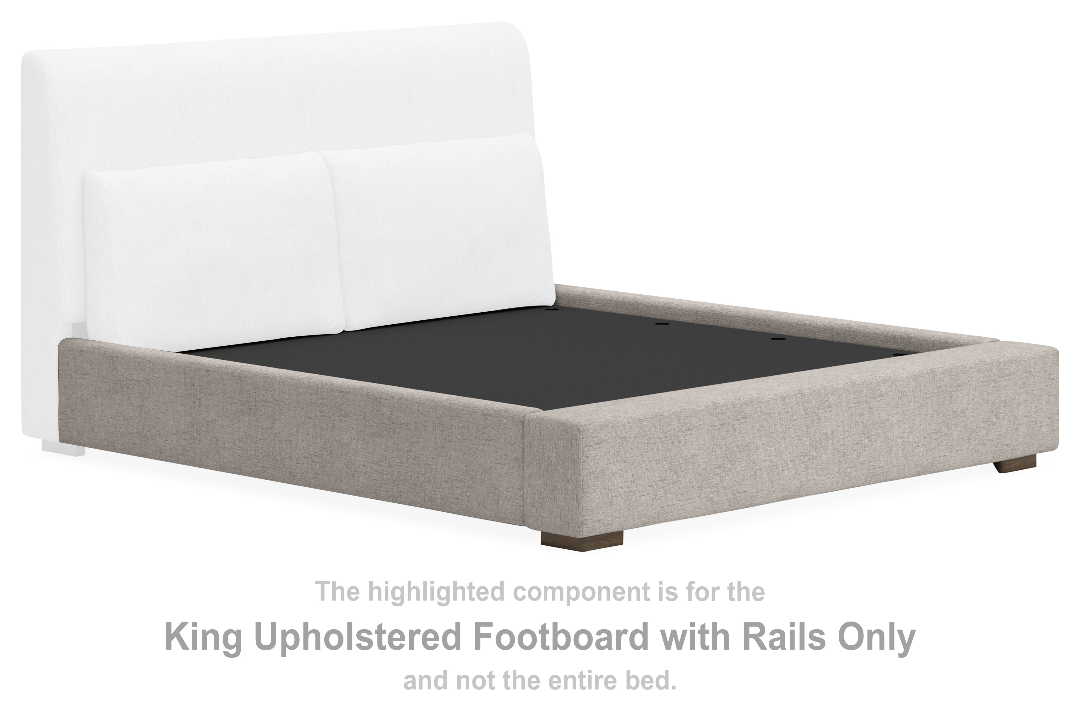 Cabalynn King Upholstered Footboard with Rails