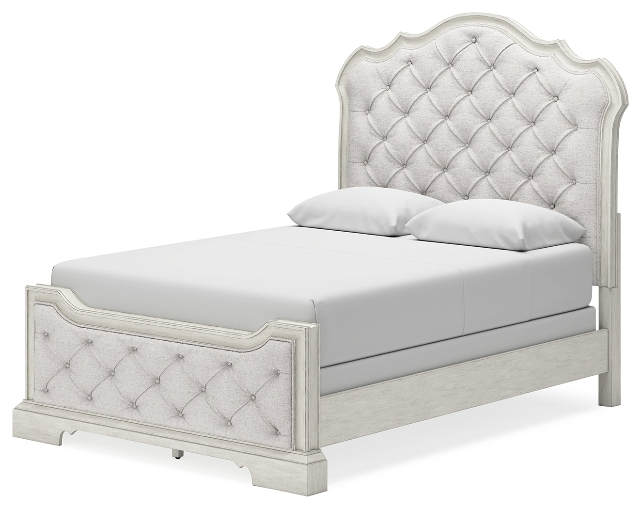 Arlendyne Queen Upholstered Bed, Dresser and Mirror