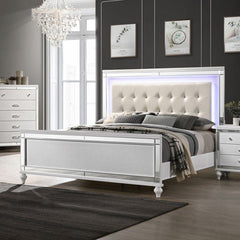 New Classic Valentino King Bed-White - MyWaynesHome #