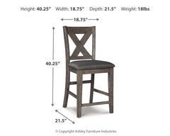 Caitbrook Counter Height Dining Table and 4 Barstools