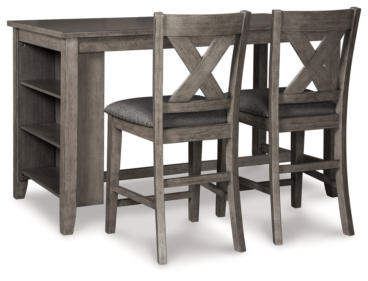 Caitbrook Counter Height Dining Table and 2 Barstools