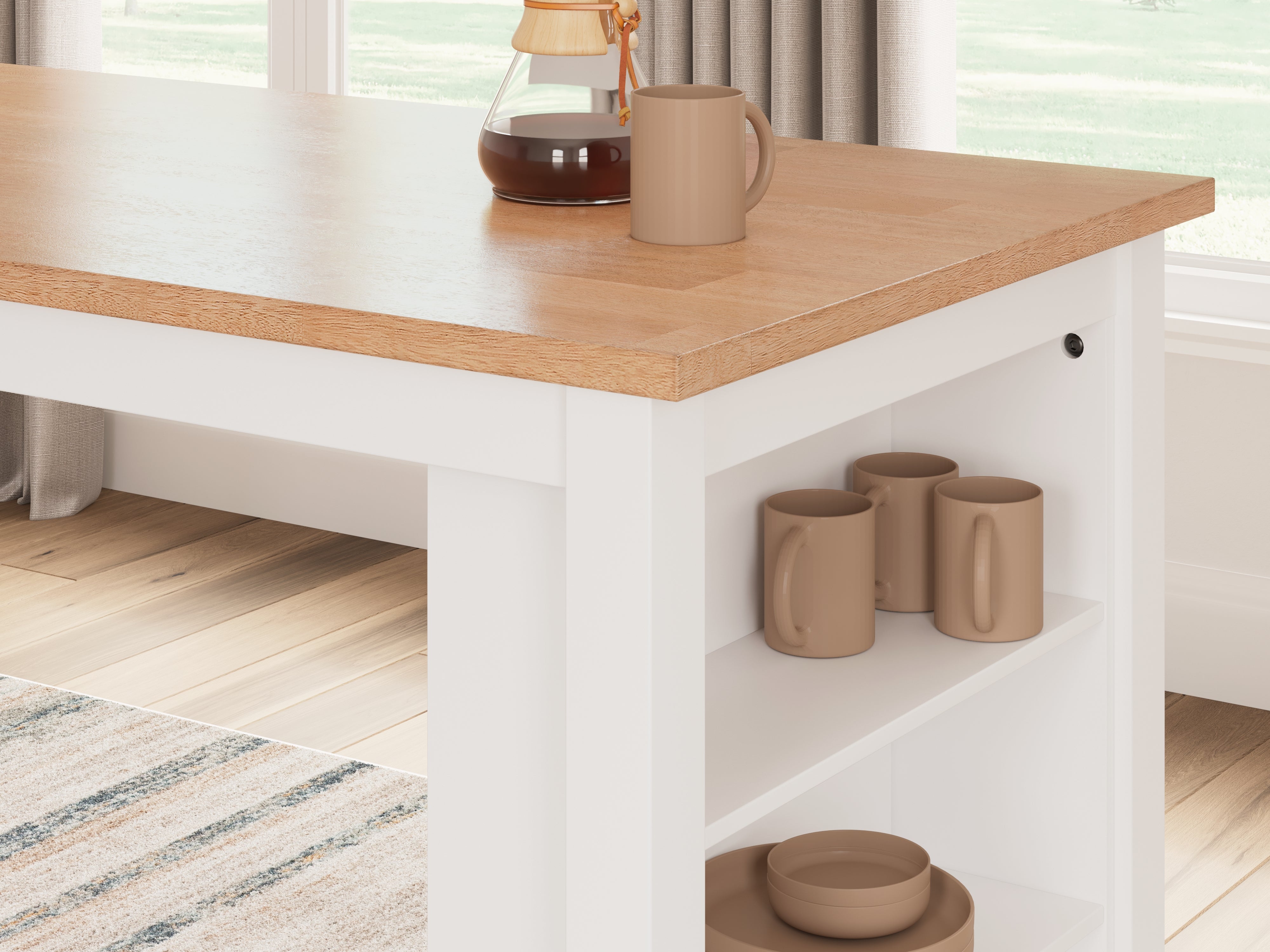 Gesthaven Counter Height Dining Table and 2 Barstools