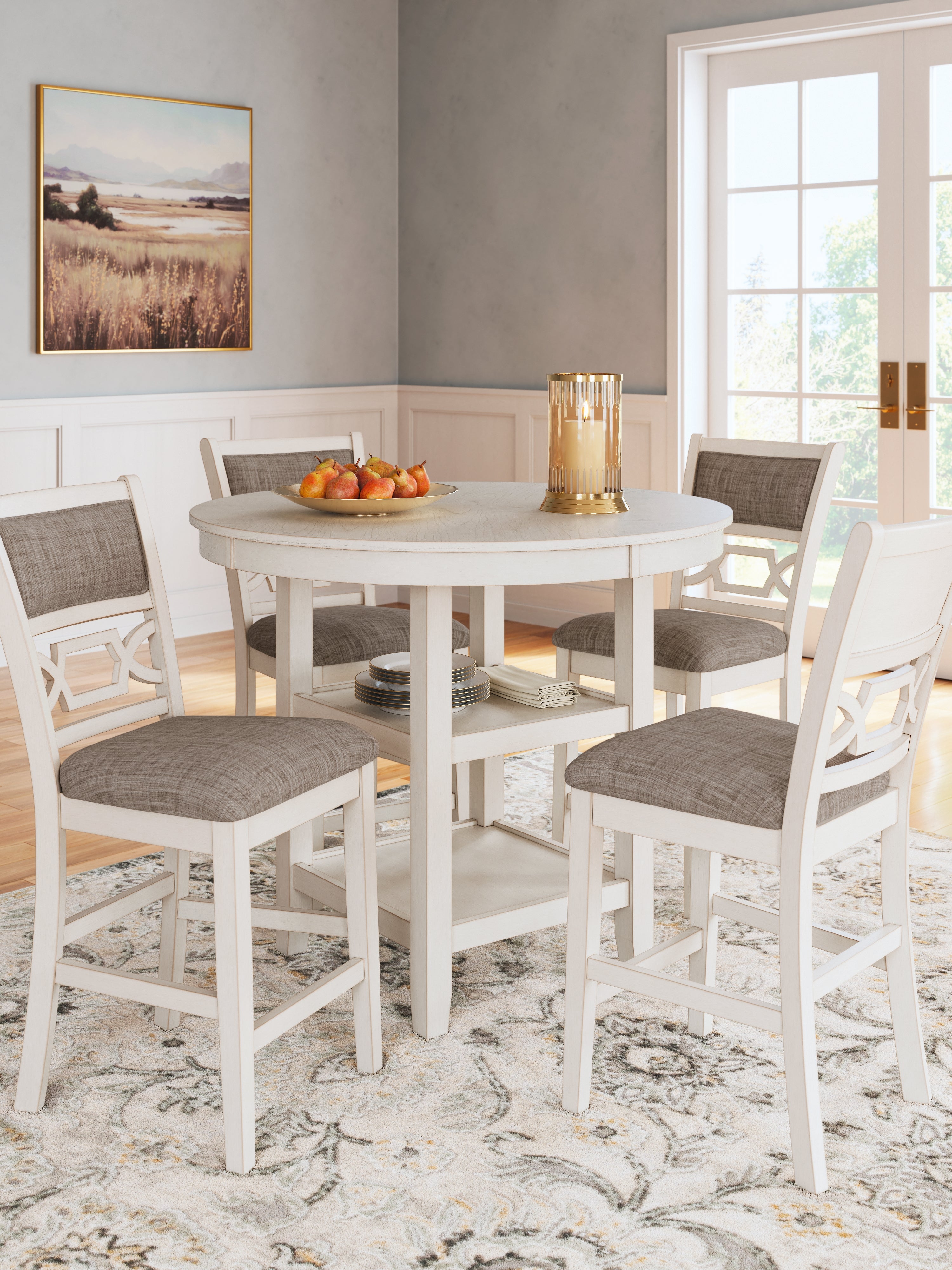 Erinberg Counter Height Dining Table and 4 Barstools (Set of 5) - MyWaynesHome #
