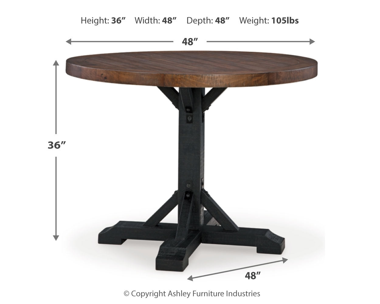 Valebeck Counter Height Dining Table and 6 Barstools
