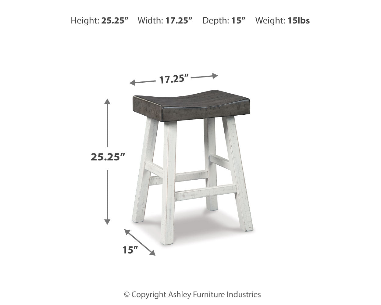 Glosco Counter Height Bar Stool (Set of 2)
