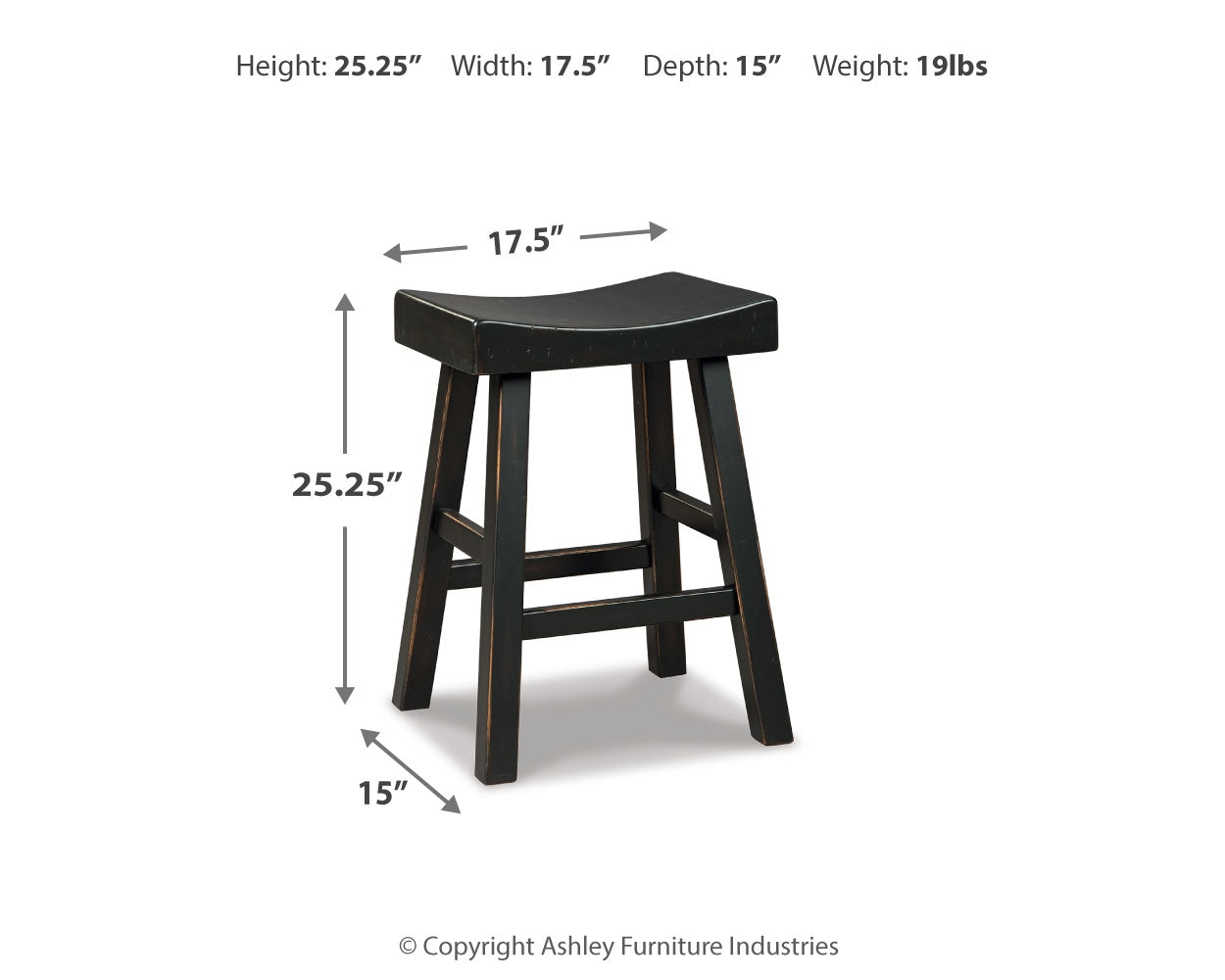 Glosco Counter Height Bar Stool (Set of 2)
