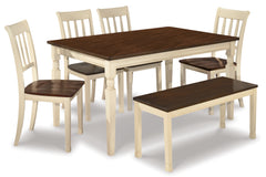Whitesburg Dining Table with 4 Chairs and Bench - MyWaynesHome #