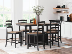 Wildenauer Counter Height Dining Table and 6 Barstools