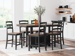 Wildenauer Counter Height Dining Table and 6 Barstools