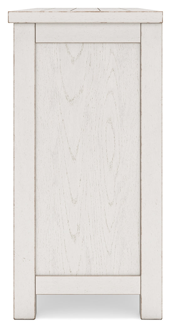 Robbinsdale Counter Height Dining Table, 2 Barstools, Bench and Server