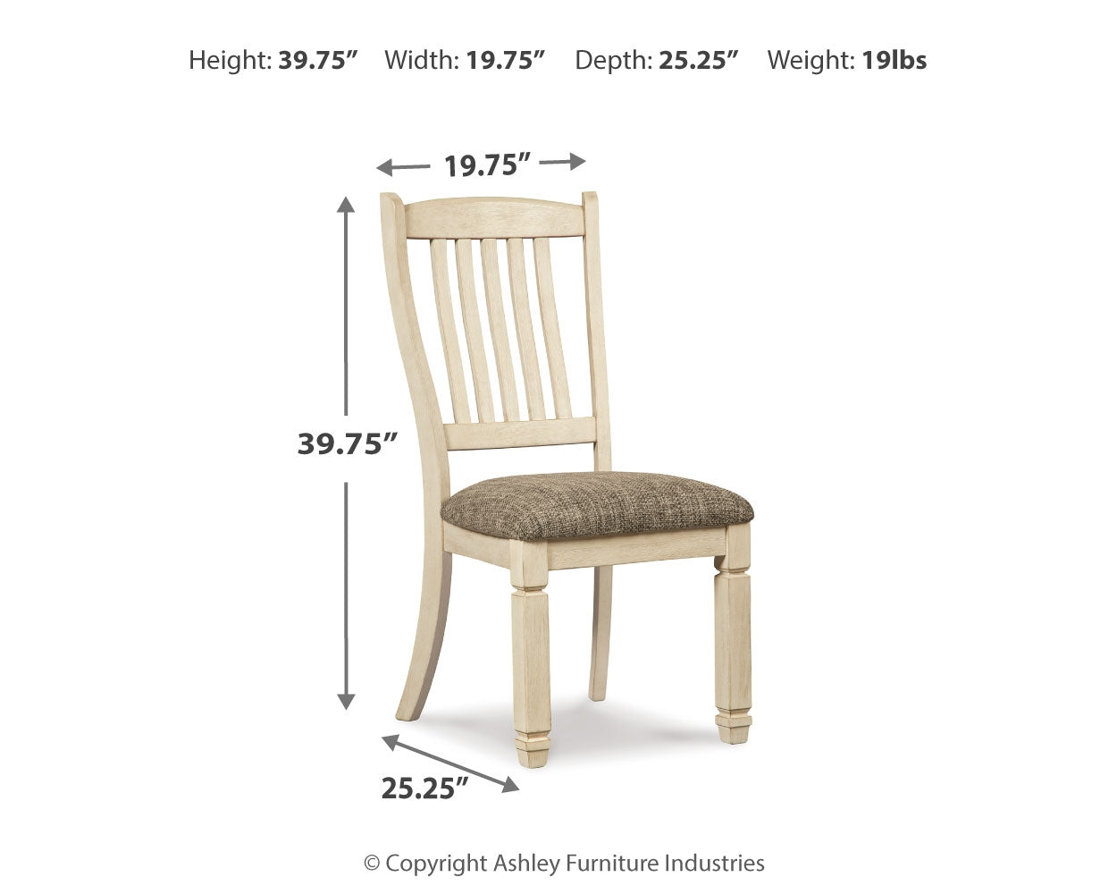 Bolanburg Dining Table with 2 Chairs and 2 Benches
