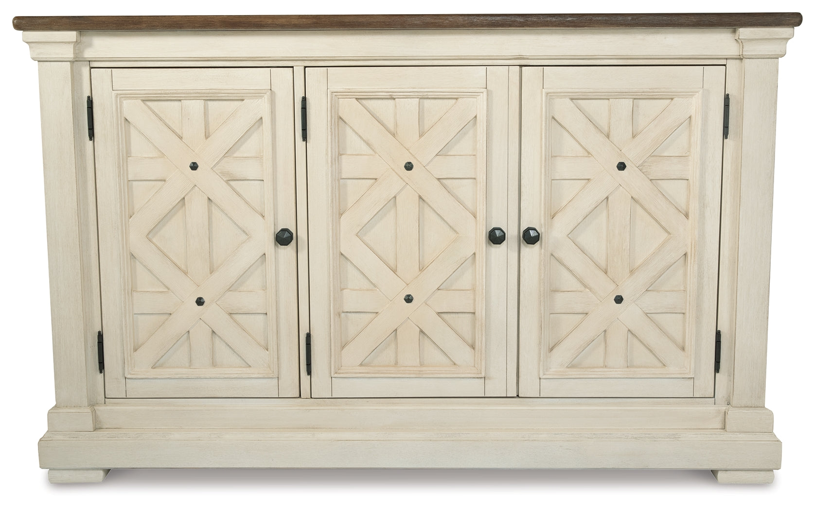 Bolanburg Dining Table, 4 Chairs, Bench, Server and Display Cabinet