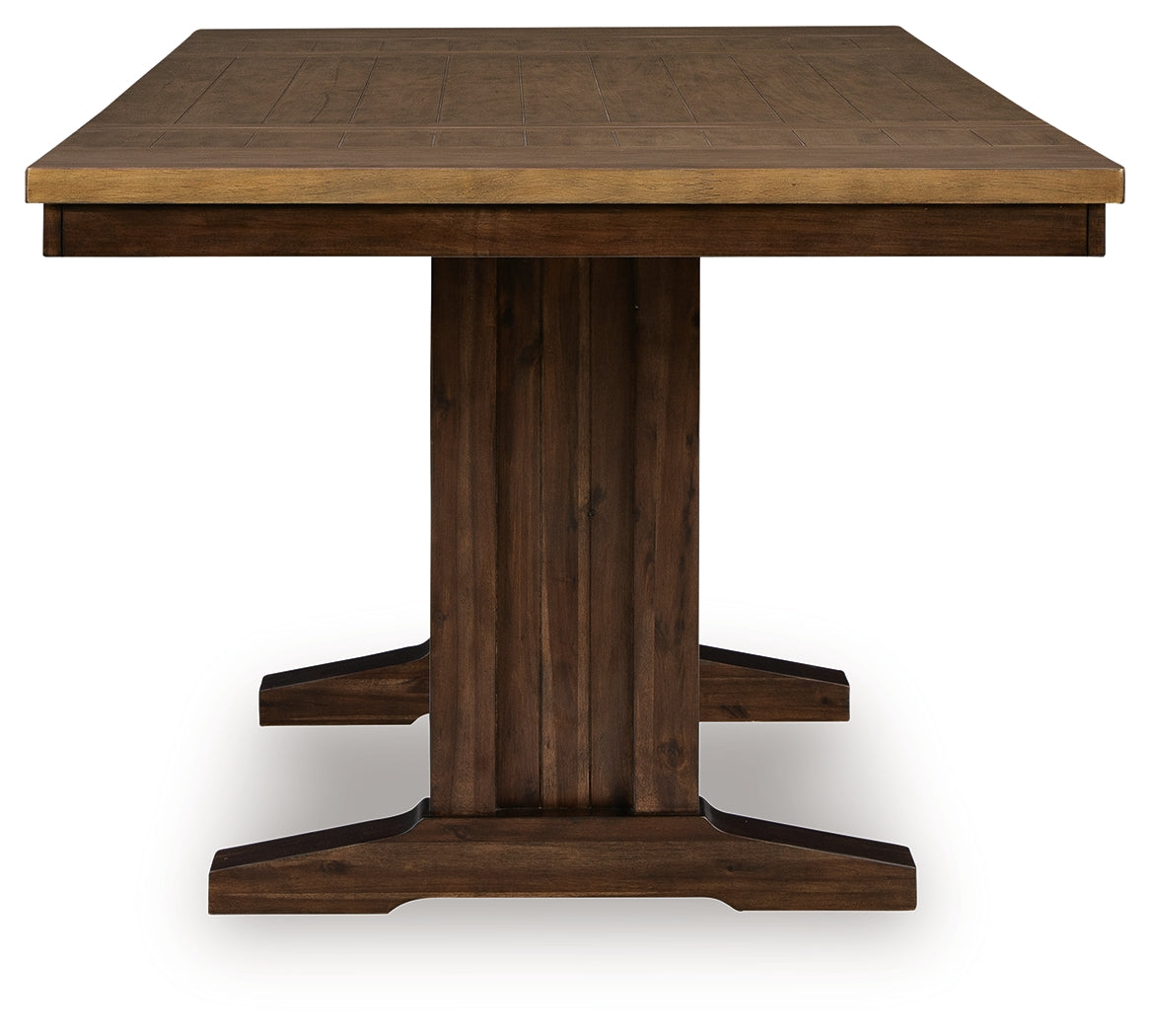 Rylandeen Counter Height Extension Dining Table and 6 Barstools