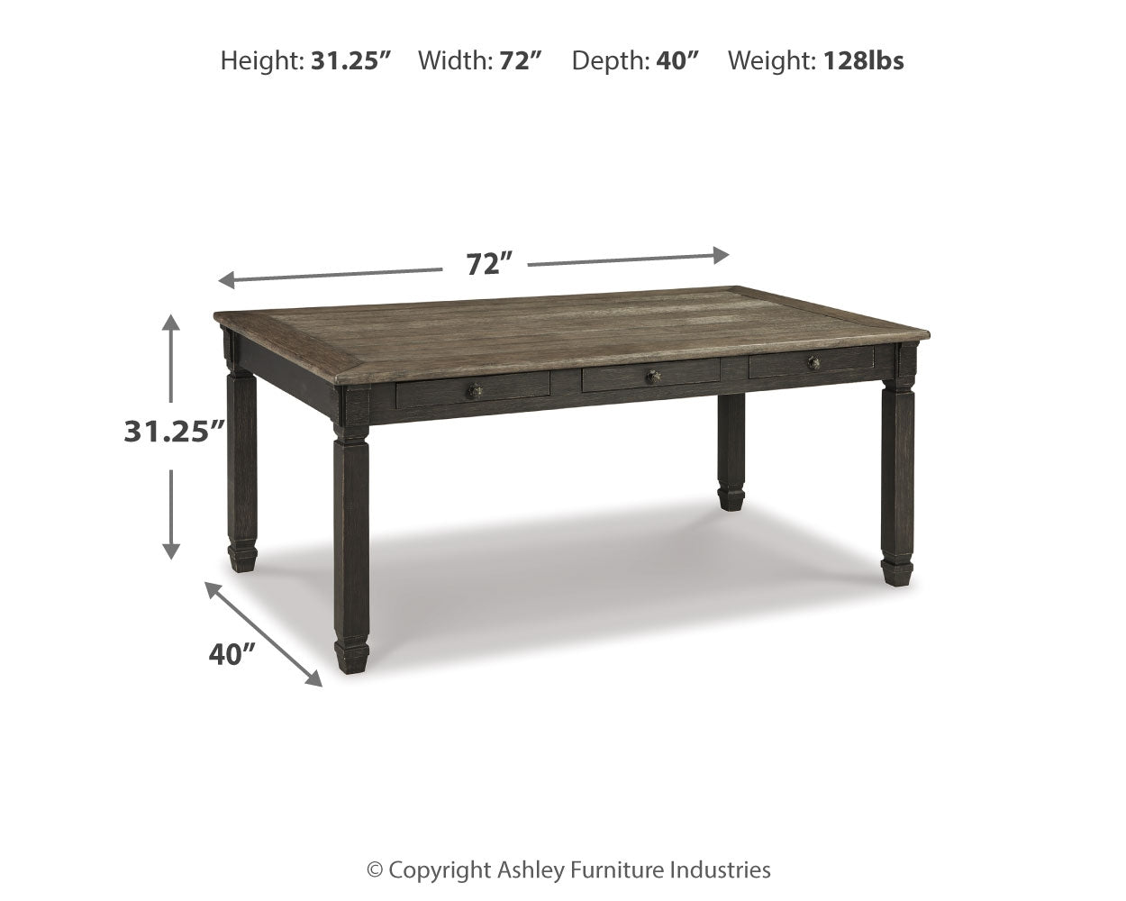 Tyler Creek Dining Table and 4 Chairs