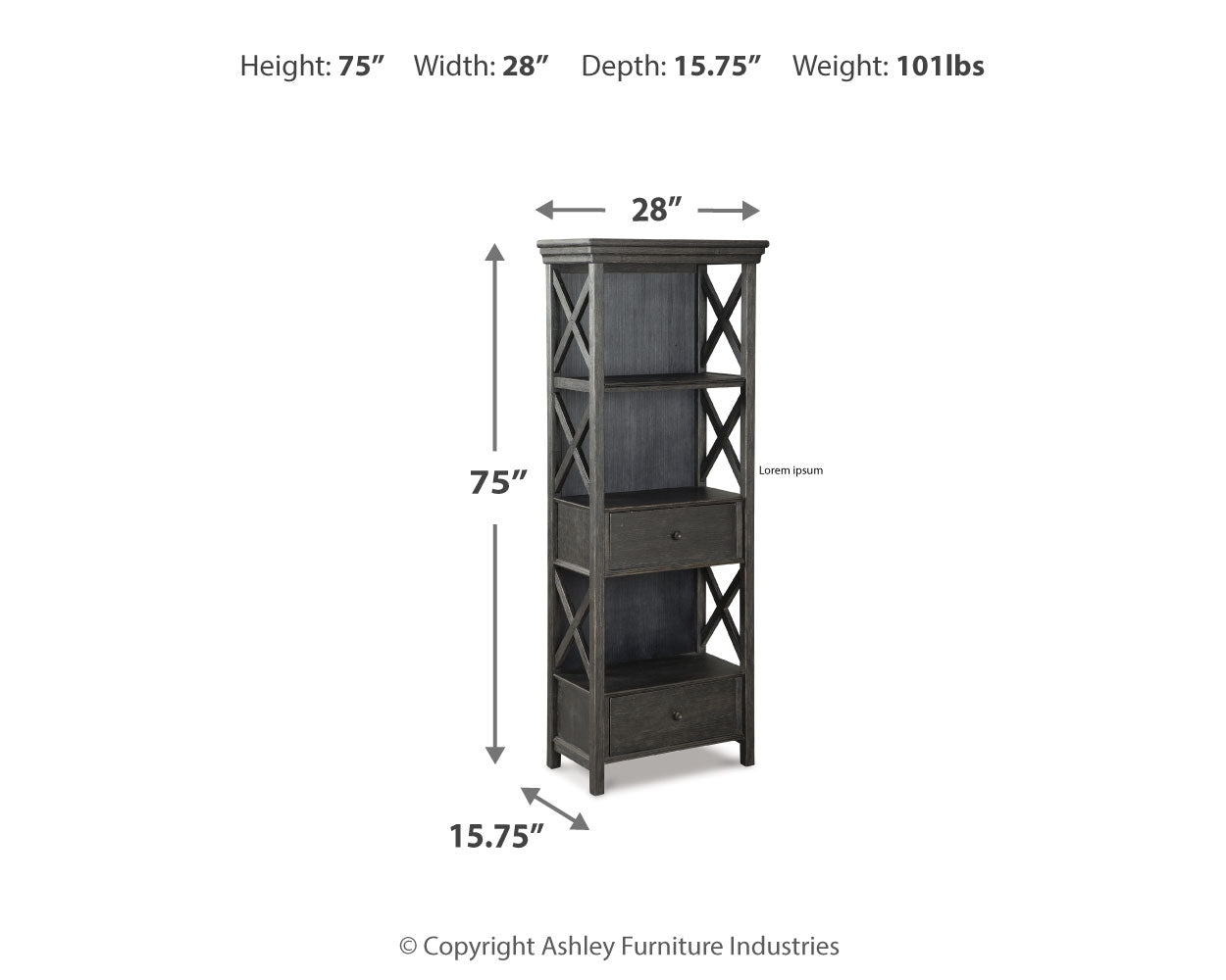 Tyler Creek Counter Height Table with 4 Barstools, Server and Display Cabinet