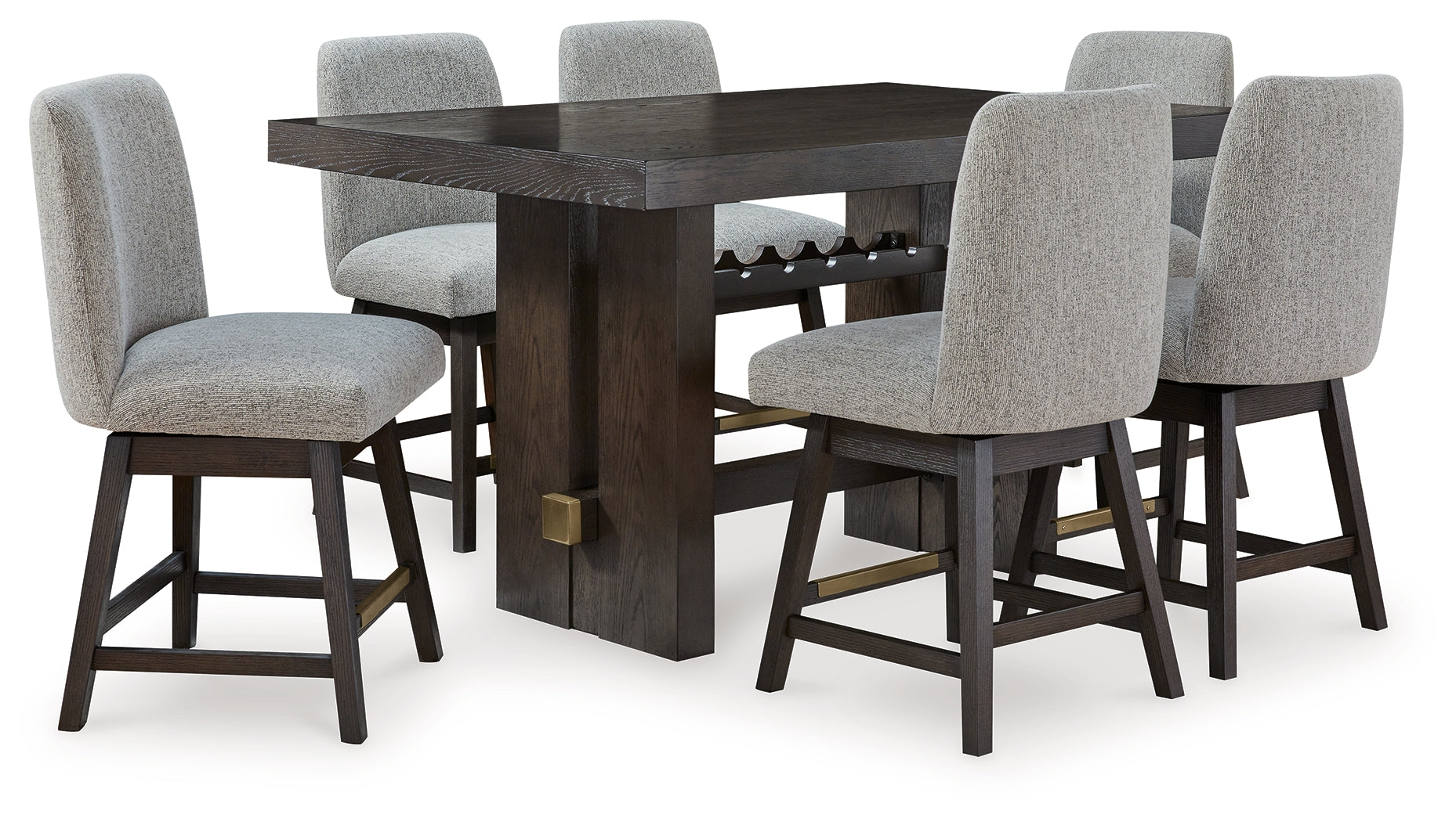 Burkhaus Counter Height Dining Table and 6 Barstools