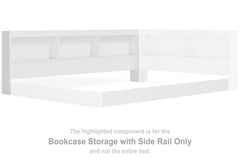 Piperton Bookcase Storage with Side Rail
