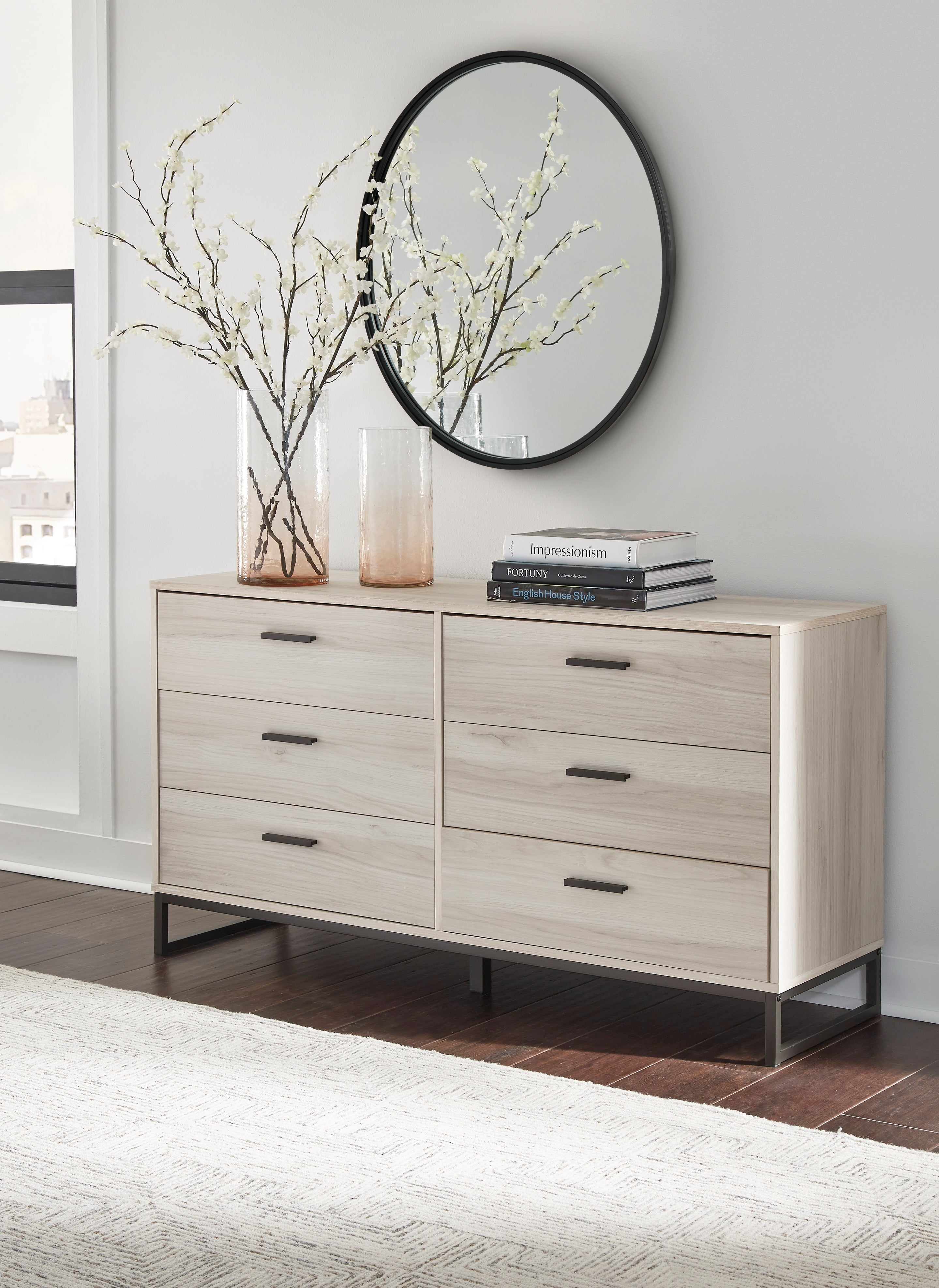 Socalle Queen Panel Platform Bed with Dresser and Nightstand