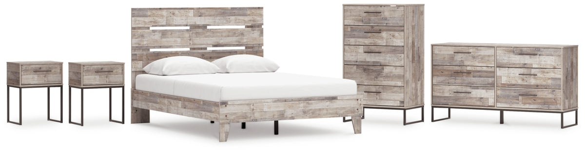 Neilsville Queen Platform Bed, Dresser, Chest and 2 Nightstands