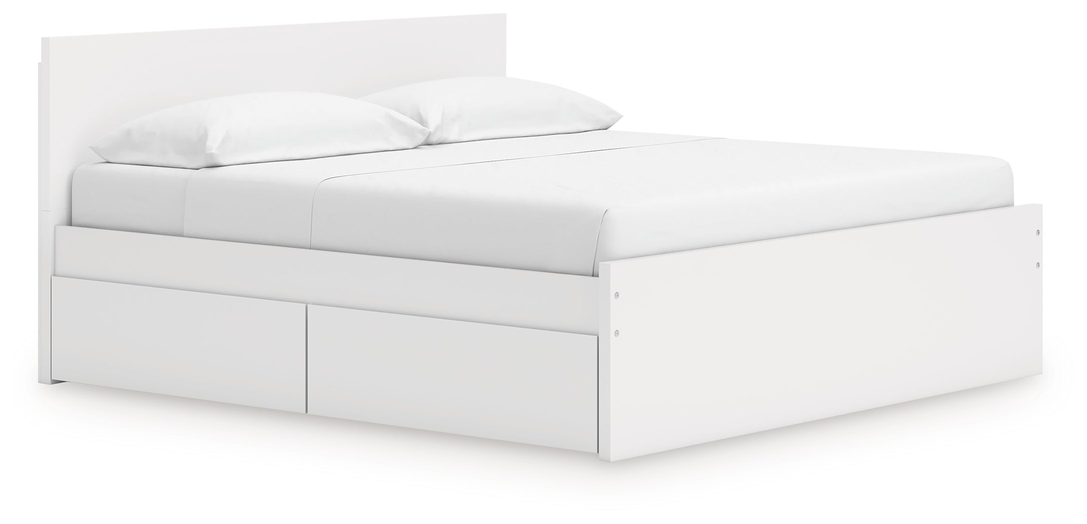 Onita King Panel Platform Bed with 2 Side Storage
