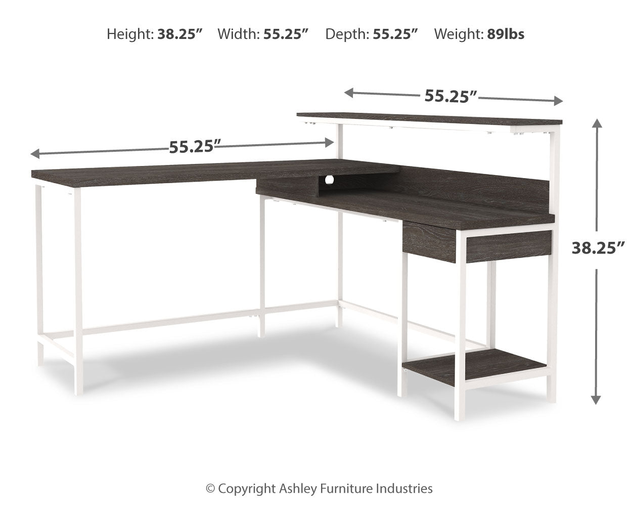 Dorrinson Home Office L-Desk with Storage
