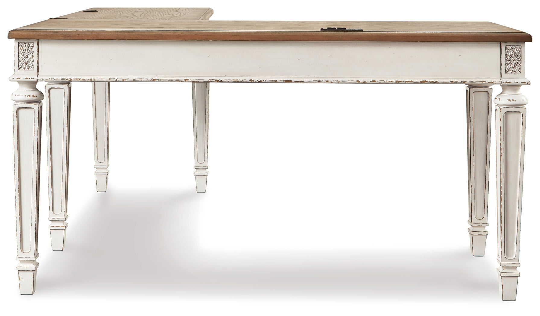 Realyn Lift-top Desk, L-shaped Desk and 4 Bookcases