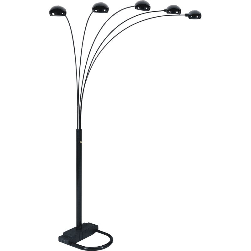 Peacock Arc Black 82" Floor Lamp - MyWaynesHome #