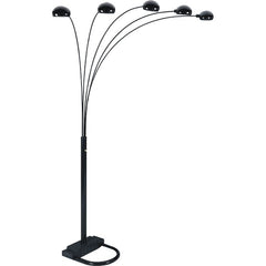 Peacock Arc Black 82" Floor Lamp - MyWaynesHome #