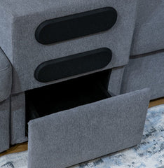 Modmax 3-Piece Sectional with Audio System Console - MyWaynesHome #
