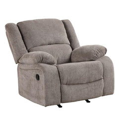 Reclining Sofa-Loveseat With Console And Recliner Set-Gray - MyWaynesHome #