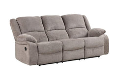 Reclining Sofa-Loveseat With Console And Recliner Set-Gray - MyWaynesHome #