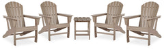 Sundown Treasure 4 Adirondack Chairs and Outdoor End Table