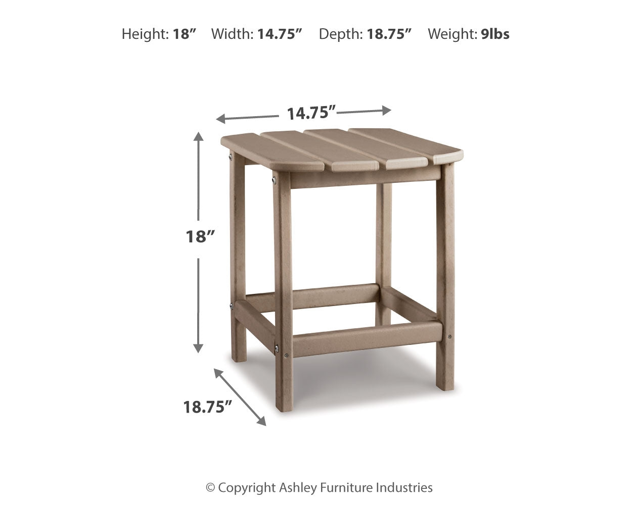 Sundown Treasure 4 Adirondack Chairs and Outdoor End Table