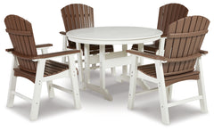 Crescent Luxe Outdoor Dining Table with 4 Chairs