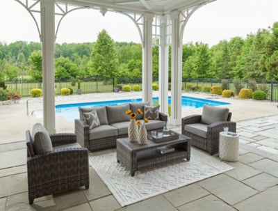 Oasis Court Outdoor Sofa/Chairs/Table Set (Set of 4) - MyWaynesHome #