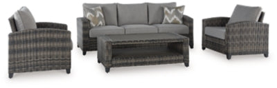 Oasis Court Outdoor Sofa/Chairs/Table Set (Set of 4) - MyWaynesHome #