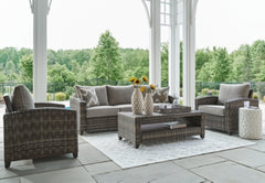 Oasis Court Outdoor Sofa/Chairs/Table Set (Set of 4) - MyWaynesHome #