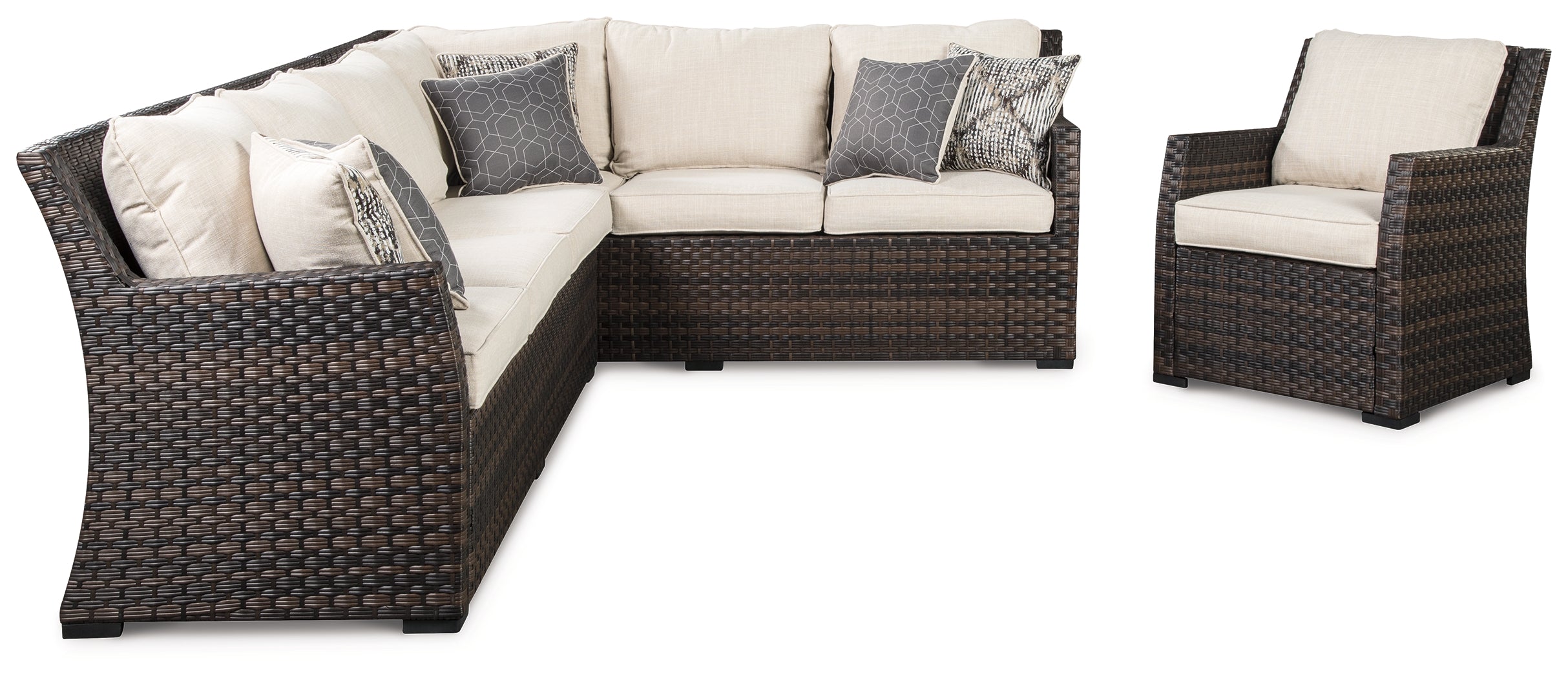 Easy Isle 3-Piece Sofa Sectional/Chair with Cushion - MyWaynesHome #