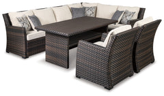 Easy Isle 3-Piece Outdoor Sofa Sectional with Lounge Chair and Table