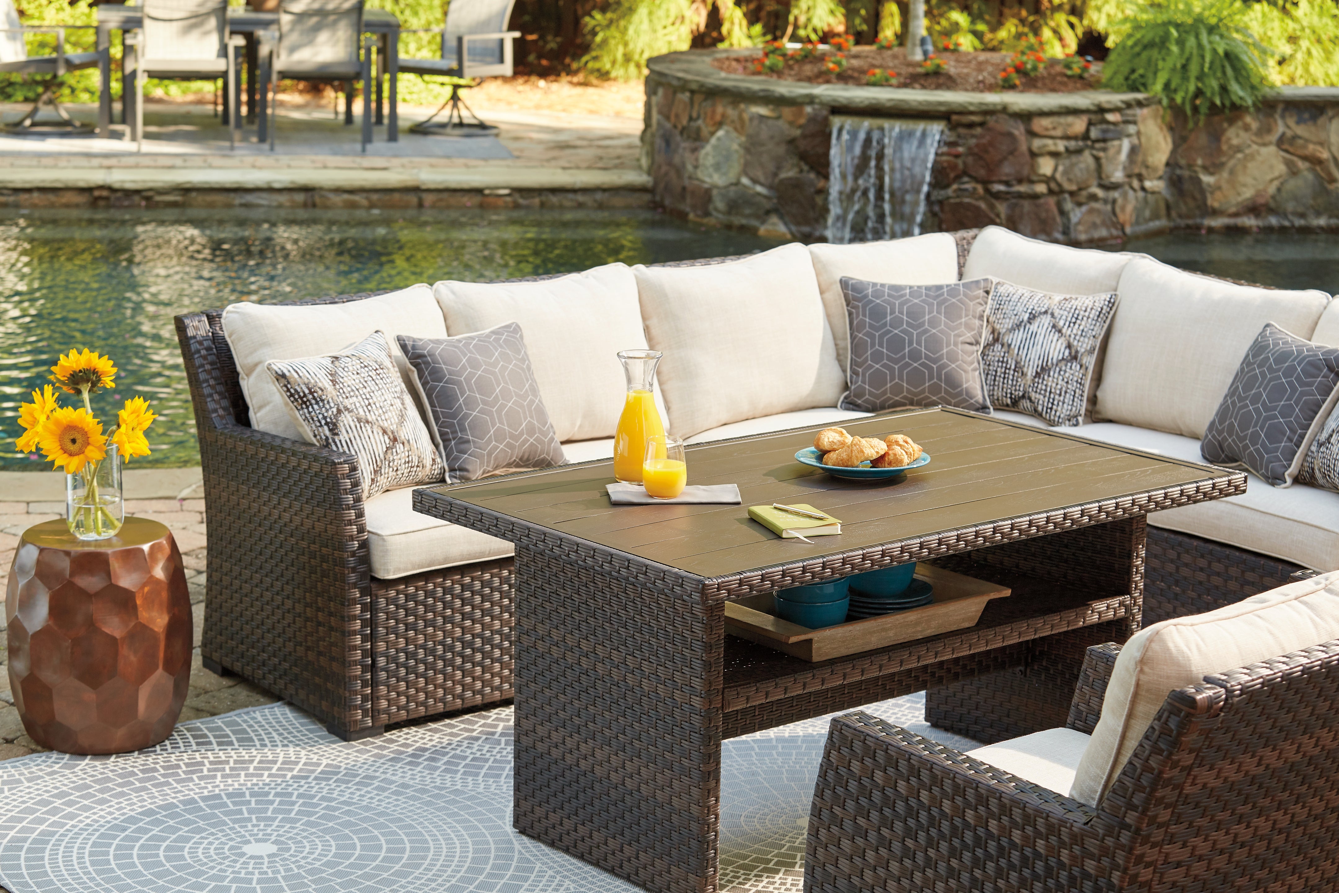 Easy Isle 3-Piece Sofa Sectional/Chair with Cushion - MyWaynesHome #