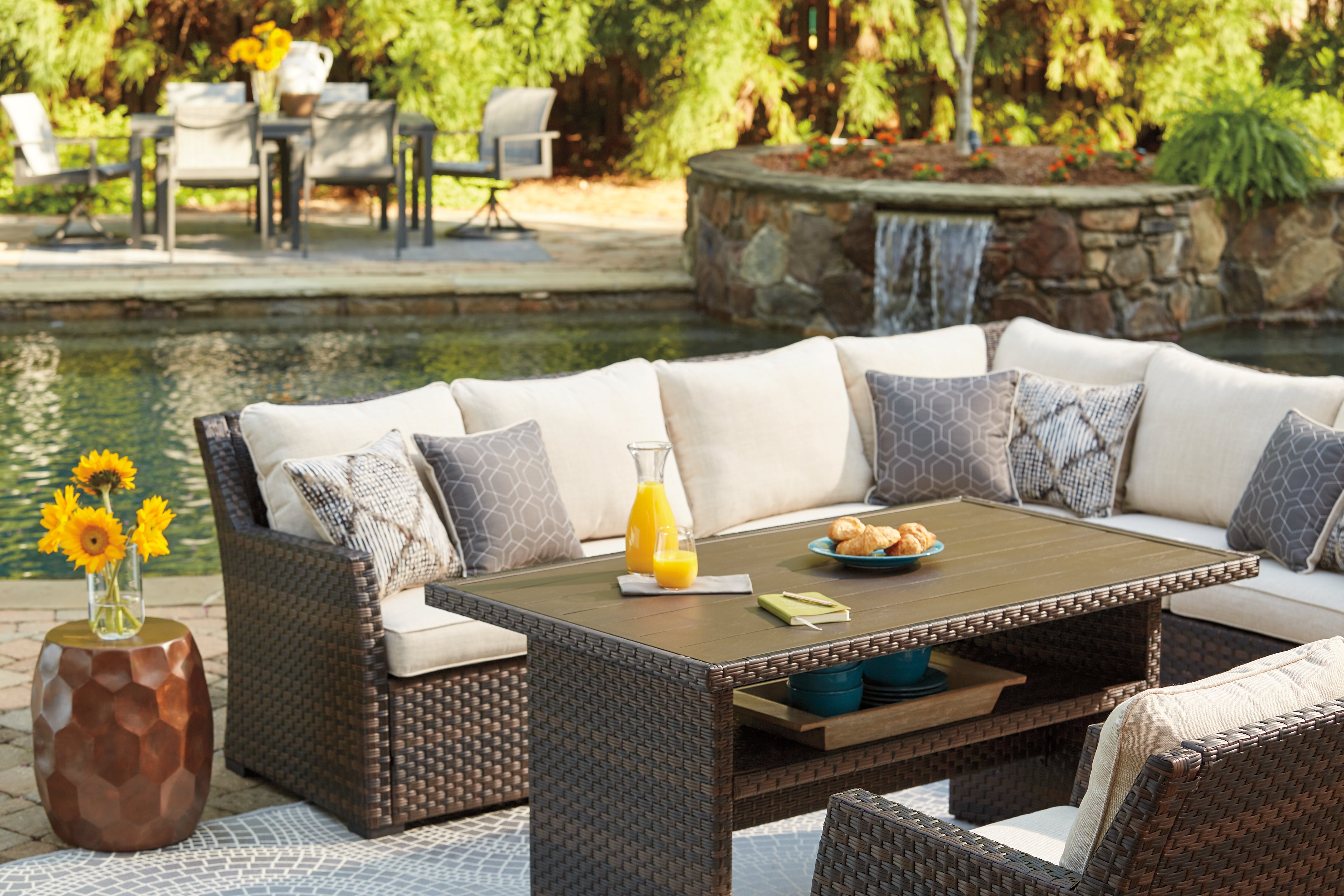 Easy Isle 3-Piece Sofa Sectional/Chair with Cushion - MyWaynesHome #