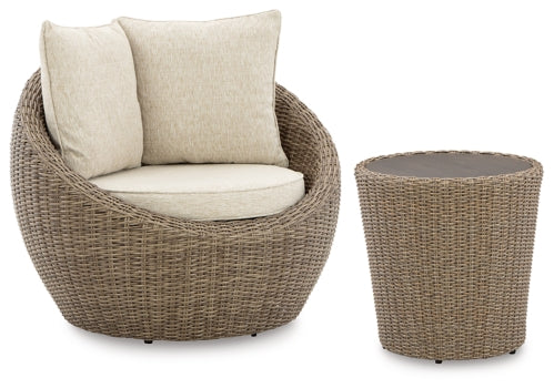 Danson 2 Swivel Lounge Chairs and End Table