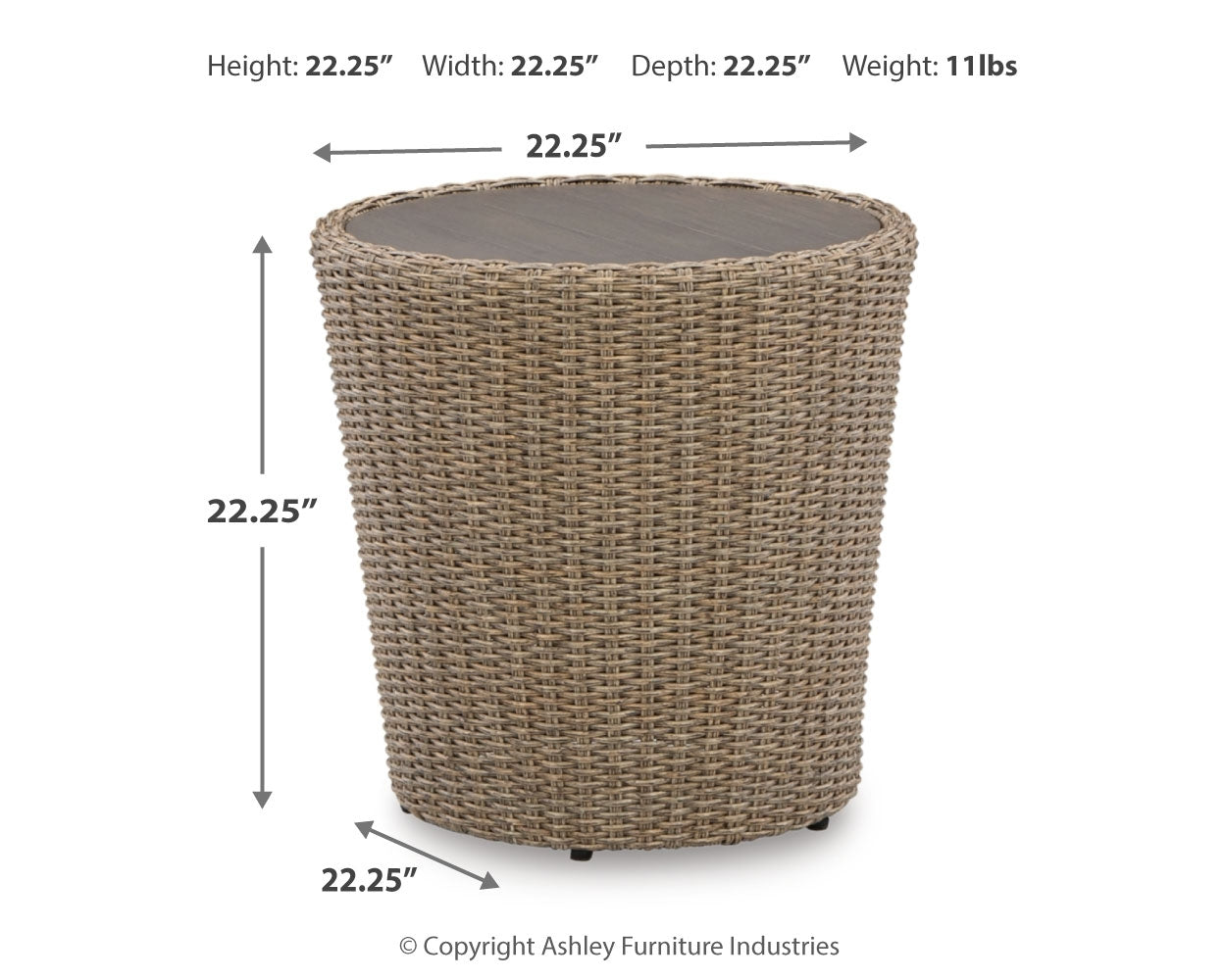 Danson 2 Swivel Lounge Chairs and End Table