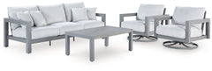 Hurley Park Outdoor Sofa, 2 Lounge Chairs and Coffee Table