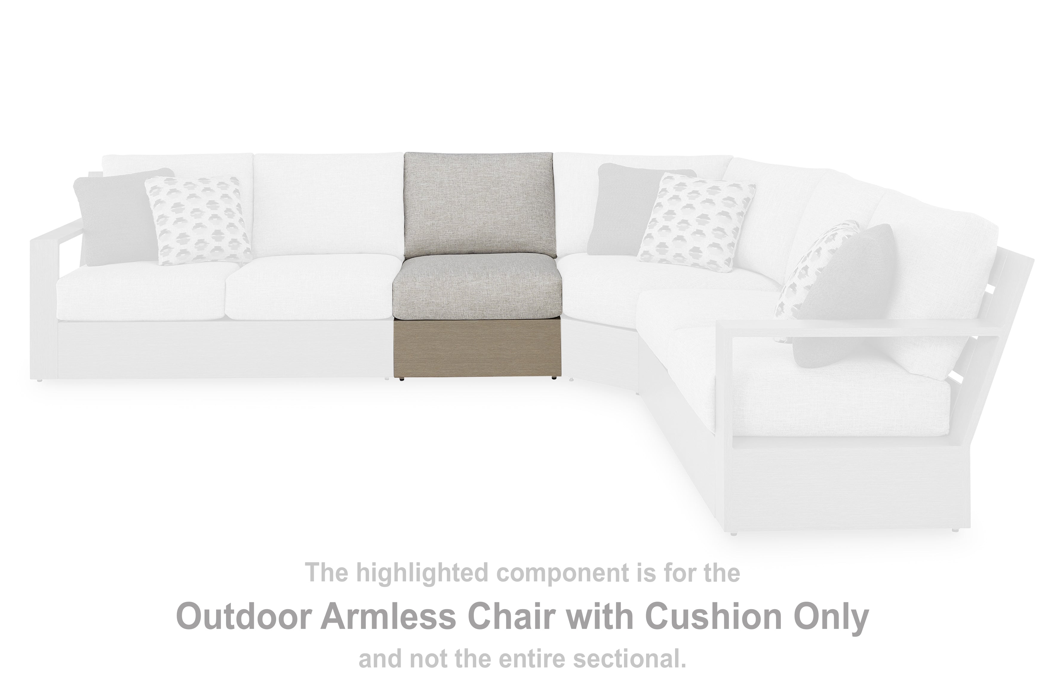 Kimpton Isle Outdoor Armless Chair with Cushion