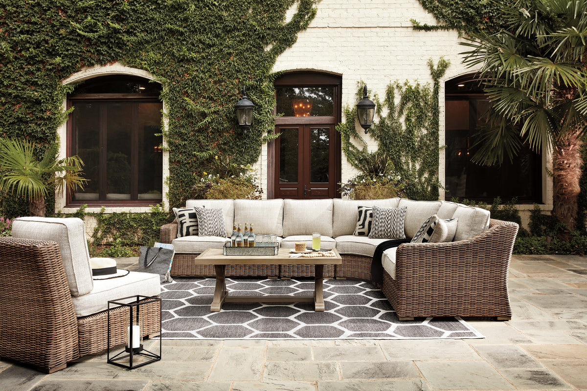 Beachcroft 3-Piece Outdoor Sectional with Coffee Table and 2 End Tables - MyWaynesHome #