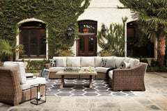 Beachcroft 3-Piece Outdoor Sectional with Coffee Table and 2 End Tables - MyWaynesHome #