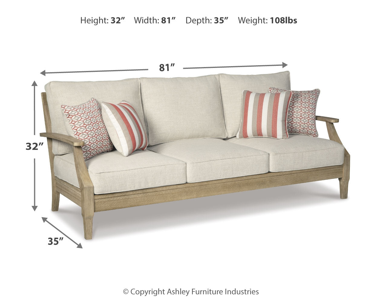 Clare View Outdoor Sofa, Loveseat and Lounge Chair