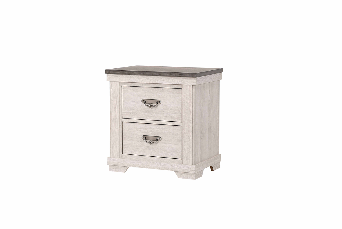 Leighton Cream/Brown Nightstand - MyWaynesHome #